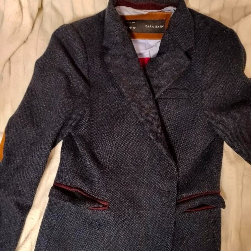 Zara Women's Red and Navy Tailored-jackets